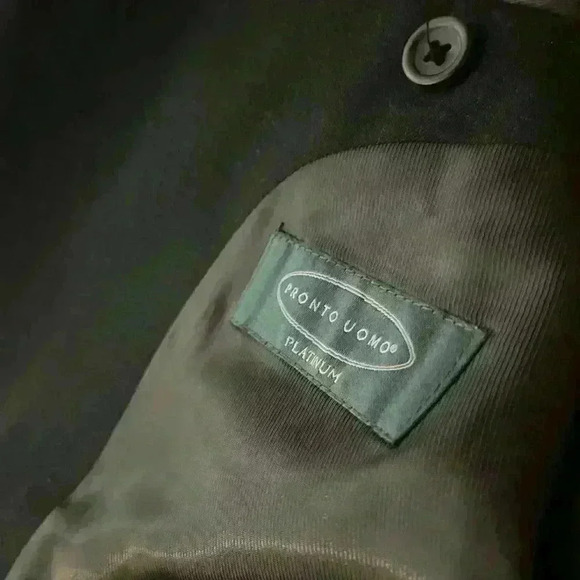 Pronto Uomo Platinum Sz 42R Black 100% Wool Blazer Jacket Sport Coat - Picture 8 of 9